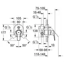 Grohe BauFlow Смеситель скрытого монтажа, хром (29045000)