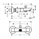 Змішувач для ванни Hansgrohe Logis, хром (71243000)