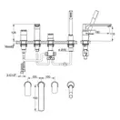 Смеситель для ванны KOHLMAN WEXPO CHROME на борт ванны (QB244W)