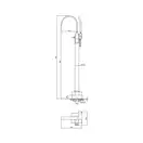 Смеситель для ванны KOHLMAN AXIS CHROME напольный (QF1165N)