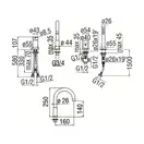 WEBK110/9TCR Змішувач врізний для ванни, 4 отвори,хром Nobili ІТАЛІЯ (WEBK110/9TCR)