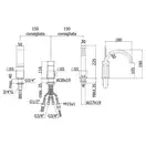 Смеситель на борт ванны Paffoni Level (цвет - хром), с душевым гарнитуром (LEC040CR)