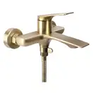 Смеситель для ванны и душа REA  AVALON BRUSHED GOLD настенный с изливом (REA-B2707)