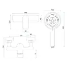 Rea Dart Chrome Смеситель для ванны и душа, хром (REA-B3303)