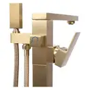 Смеситель для ванны REA TERY BRUSHED GOLD матовое золото напольный (REA-B5307)
