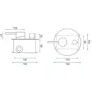 Смеситель для ванны и душа REA LUNGO WHITE MATT + BOX скрытого монтажа (REA-B6440)