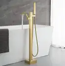 Смеситель для ванны REA CARAT BRUSHED GOLD золотой матовый напольный (REA-B6522)