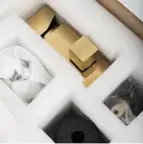 Змішувач для ванни Yoka TRIO GOLD трикомпонентний на борт ванни (BW.TRIO GLD)