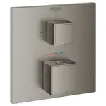 Термостат для душа с переключатилем на 1 положение Grohe Grohtherm Cube (цвет - тёмный графит, матовый) (24153AL0)