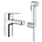 Смеситель для раковины с гигиеническим душем Grohe Bau Edge DN 15 S-SIZE (цвет - хром) (23757000)