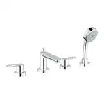 Смеситель на борт ванны Grohe Bau Edge (цвет - хром), с душевым гарнитуром (25120000)