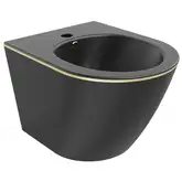 Подвесное биде MEXEN LENA BLACK MATT GOLD EDGE (MEX-35224875)