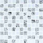 КОТТО КЕРАМІКА Мозаїка скляна GMP 0425012 С2 print 12/white 04 300x300 (кубик 2,5х2,5) Кераміка Лео УКРАЇНА