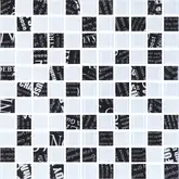 КОТТО КЕРАМІКА Мозаїка скляна GMP 0425048 С2 print 45/white 04 300x300 (кубик 2,5х2,5) Кераміка Лео УКРАЇНА