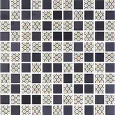 КОТТО КЕРАМІКА Мозаїка скляна GMP 0825002 С2 print 2/black mat 300x300 (кубик 2,5х2,5) Кераміка Лео УКРАЇНА