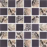 КОТТО КЕРАМІКА Мозаїка скляна GMP 0848038 С2 print 38/ral 7039 300x300 (кубик 4,8х4,8) Кераміка Лео УКРАЇНА