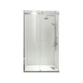 Koer SR SD01 Дверь в нишу, прозрачное стекло, хром (KR5380)