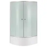 Набор Lidz душевая кабина Latwa SC80x80.SAT.HIGH.FR, стекло Frost 4 мм + поддон с панелью Kupala (LLSC8080SATHIGHFR2SET)