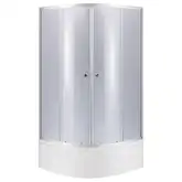 Набор Lidz душевая кабина Latwa SC80x80.SAT.HIGH.GR, стекло тонированное 4 мм + поддон с панелью Kupala (LLSC8080SATHIGHGR2SET)