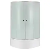 Набор Lidz душевая кабина Latwa SC90x90.SAT.HIGH.FR, стекло Frost 4 мм + поддон с панелью Kupala (LLSC9090SATHIGHFR2SET)
