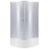 Набор Lidz душевая кабина Latwa SC90x90.SAT.HIGH.GR, стекло тонированное 4 мм + поддон с панелью Kupala (LLSC9090SATHIGHGR2SET)