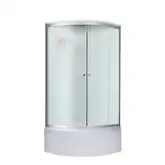 Набор Lidz душевой бокс Tani SB90x90.SAT.HIGH.FR, стекло Frost 4 мм + поддон с панелью Kupala (LTSB9090SATHIGHFR2SET)