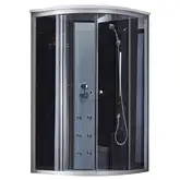 Гидромассажный бокс Lidz Tani SBM100x100.SAT.HIGH.GR, стекло тонированное 4 мм без поддона (LTSBM100100SATHIGHGR2)