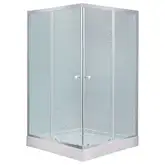 Набор Lidz душевая кабина Wawel SC90x90.SAT.LOW.FR, стекло Frost 4 мм + поддон Mazur (LWASC9090SATLOWFR2SET)