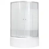 Набор Lidz душевая кабина Wieza SC80x80.SAT.HIGH.L, стекло Linie 4 мм + поддон с панелью Kupala (LWISC8080SATHIGHL2SET)