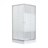 Набор Lidz душевая кабина Wiezak SC90x90.SAT.LOW.L, стекло Linie 4 мм + поддон Mazur (LWKSC9090SATLOWL2SET)