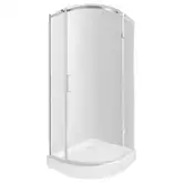 Набор Qtap душевая кабина Virgo CRM1099AC8 Clear 2020x900x900 мм + поддон Robin 309912C 90x90x12 см с сифоном (VIRCRM1099AC8SET)