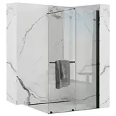 Душевая стенка REA CORTIS 120 BLACK раздвижная (REA-K8880)