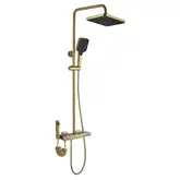 Душевой гарнитур REA ROB BRUSHED GOLD с термостатом и изливом (REA-P6623)