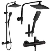 Душовий гарнітур Rea TOM, чорний з термостатом (REA-P7101)