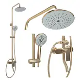 Душевой гарнитур REA VERSO BRUSHED GOLD с изливом (REA-P9146)