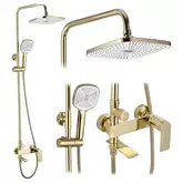 Rea Storm Gold Душовий гарнітур, золотий (REA-P9531)
