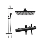 Душевой гарнитур Yoka FLOVA 20 BLACK черный с термостатом (BP.FLOVA THERM 20 BLK)