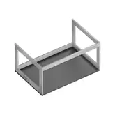 Структура из алюминия в комплекте с полкой 75 x 47 х h37,5 см Catalano Horizon, Inox scotch-brite (5S755000)