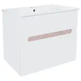 Комплект Qtap Virgo 700х580х437 White/Whitish oak тумба подвесная + раковина врезная  QT1872TPА7013070CW (QT1872TPА7013070CWWO)