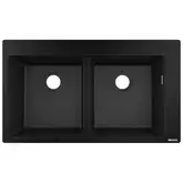 Hansgrohe S510-F770 Кухонная мойка на 2 чаши, Graphiteblack (43316170)