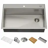 Kraus Kore Кухонная мойка рабочая станция, нержавейка (KWT310-33)