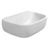 Умивальник підвісний/на стільницю Flaminia Mono, без переливу, 54 х 40 см, latte milky white matt (MN54L) (MN54LLAT)