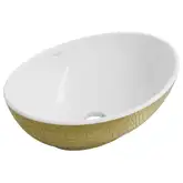 Умывальник (раковина) MEXEN ELZA GOLD WHITE c узором накладной (MEX-21014008)