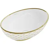 Умывальник (раковина) MEXEN ELZA WHITE DIAMOND GOLD накладной (MEX-21014009)