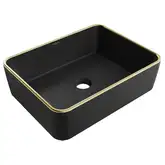 Умывальник (раковина) MEXEN CATIA BLACK GOLD EDGE накладной (MEX-21314875)