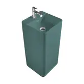 Nic-Design Умивальник окремо стоячий Nic Design Semplice 40х40х85 см з отвором під змішувач, злив у стіну, Amazzonia глянець (001371077)
