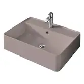 Nic-Design Умивальник на стільницю Nic Design Semplice 60х45х16 см з отвором під змішувач, Cipria матовий C/F (001384060 CF)