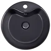 Раковина Qtap Scorpio 400x400x140 Matt black с донным клапаном QT14113018BMBMB