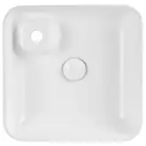 Раковина Qtap Stork 400х400х140 White с донным клапаном QT1511A057TW