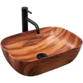Rea Belinda Wood Matt Умивальник накладний, чорний матовий (REA-U5051)